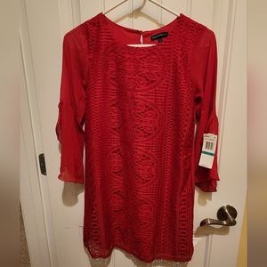 New Girl's Sequin Hearts Embroidered Dress